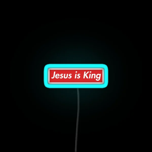 Jesus Is King RGB Neon Sign