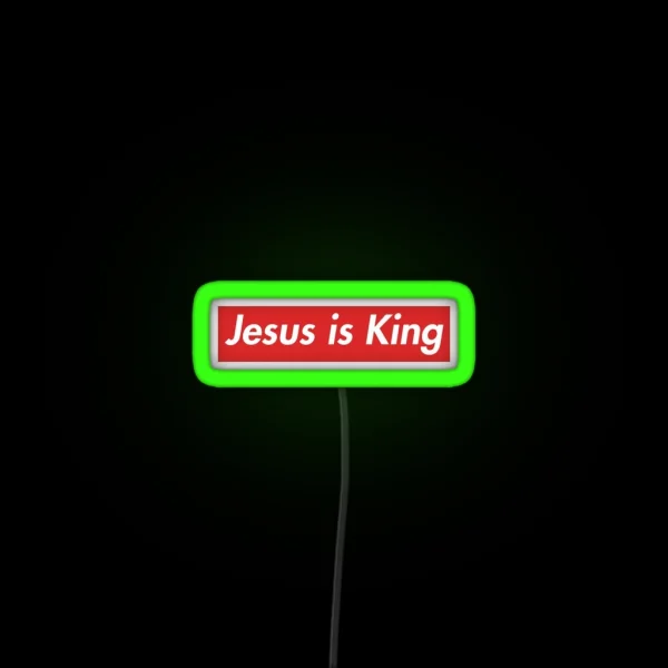 Jesus Is King RGB Neon Sign