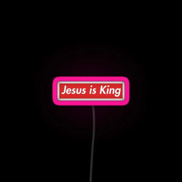 Jesus Is King RGB Neon Sign