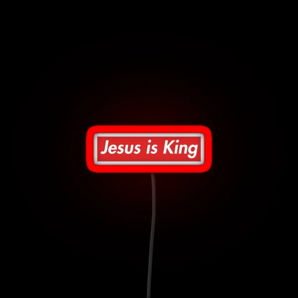 Jesus Is King RGB Neon Sign