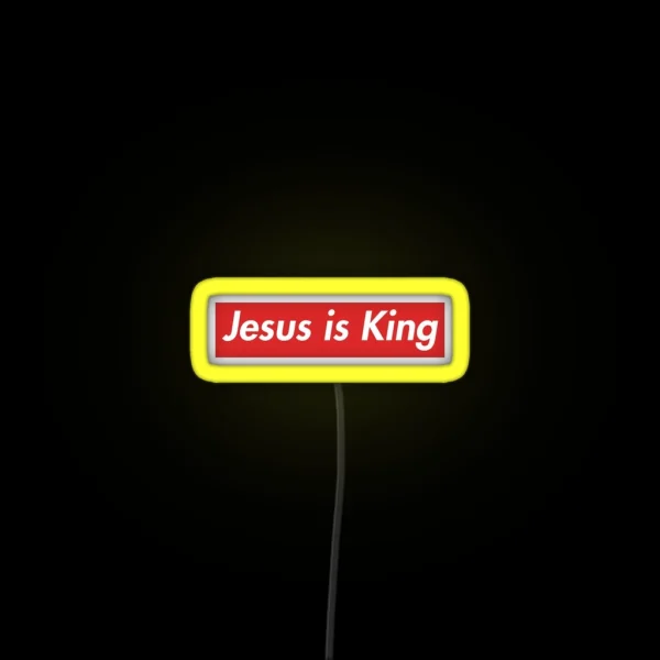 Jesus Is King RGB Neon Sign