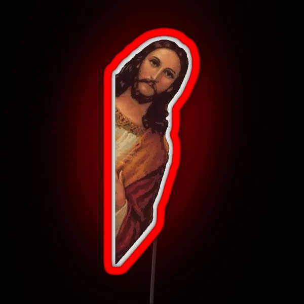 Jesus Is Watching Meme RGB Neon Sign