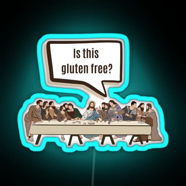 Jesus Last Supper Gluten Free RGB Neon Sign