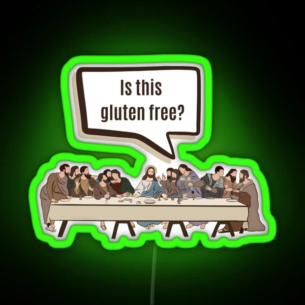 Jesus Last Supper Gluten Free RGB Neon Sign