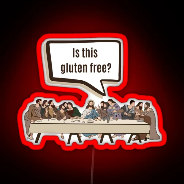 Jesus Last Supper Gluten Free RGB Neon Sign