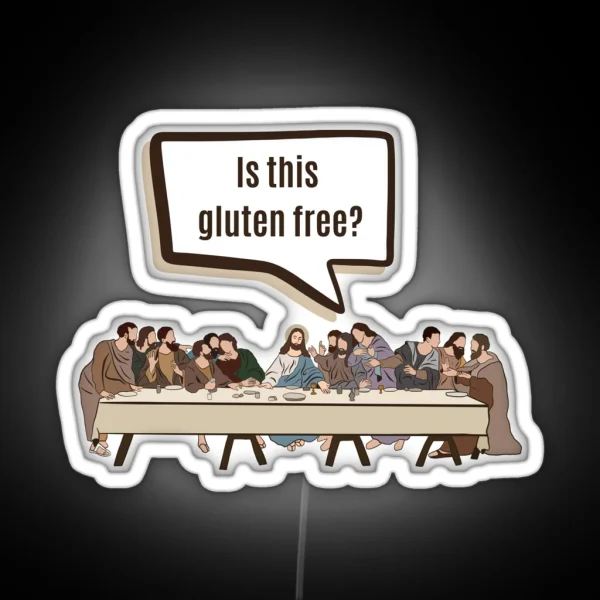 Jesus Last Supper Gluten Free RGB Neon Sign
