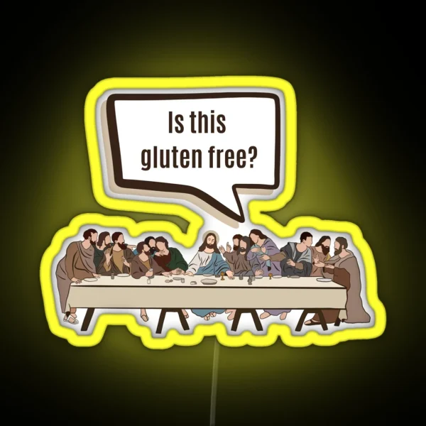 Jesus Last Supper Gluten Free RGB Neon Sign