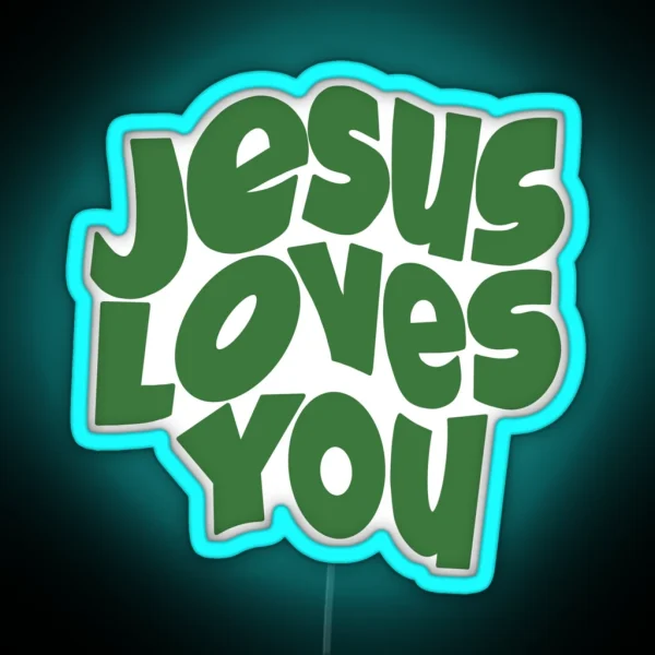 Jesus Loves You RGB Neon Sign