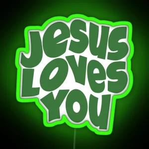 Jesus Loves You RGB Neon Sign