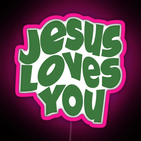 Jesus Loves You RGB Neon Sign
