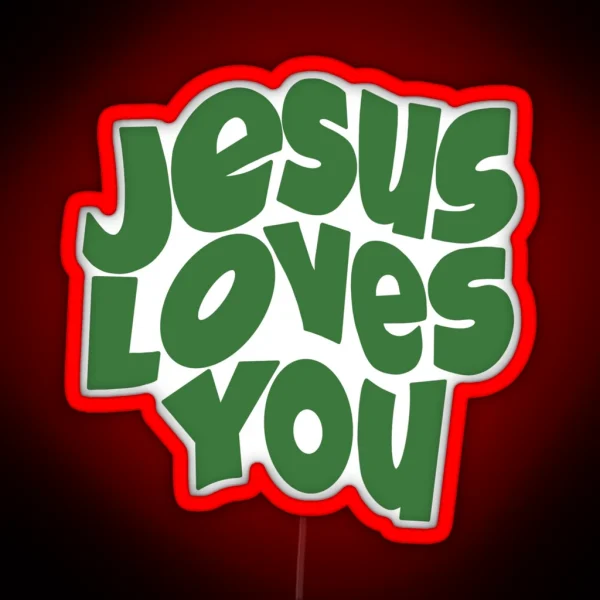 Jesus Loves You RGB Neon Sign