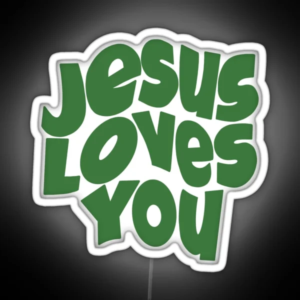 Jesus Loves You RGB Neon Sign