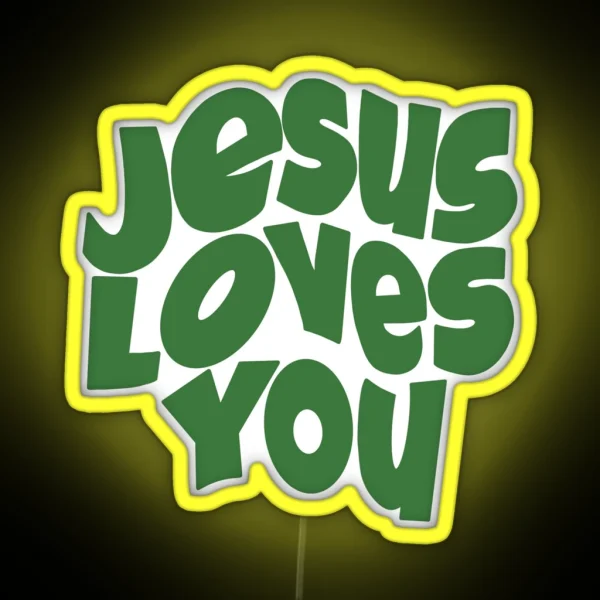 Jesus Loves You RGB Neon Sign