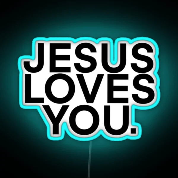 Jesus Loves You RGB Neon Sign