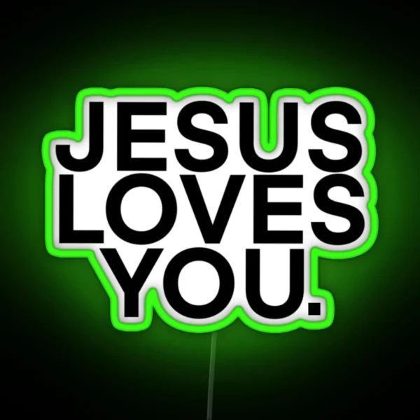 Jesus Loves You RGB Neon Sign