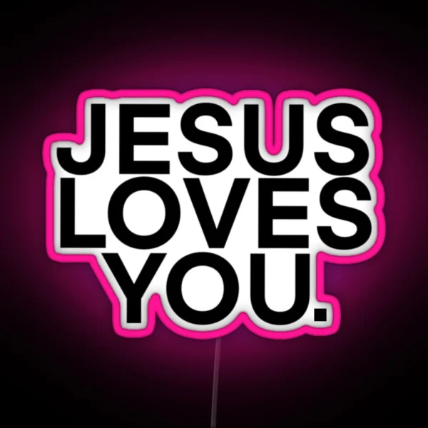 Jesus Loves You RGB Neon Sign