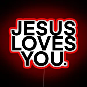 Jesus Loves You RGB Neon Sign