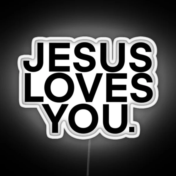 Jesus Loves You RGB Neon Sign