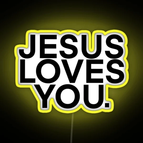Jesus Loves You RGB Neon Sign