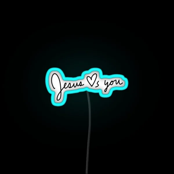 Jesus Loves You RGB Neon Sign