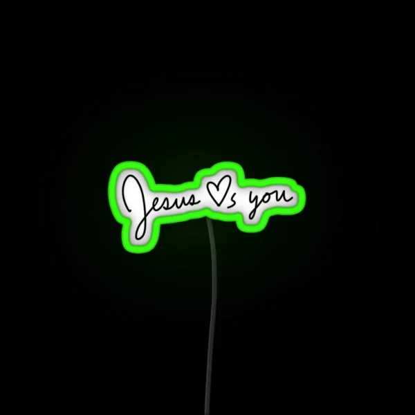Jesus Loves You RGB Neon Sign