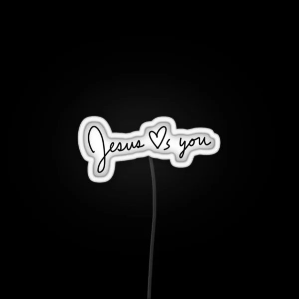 Jesus Loves You RGB Neon Sign