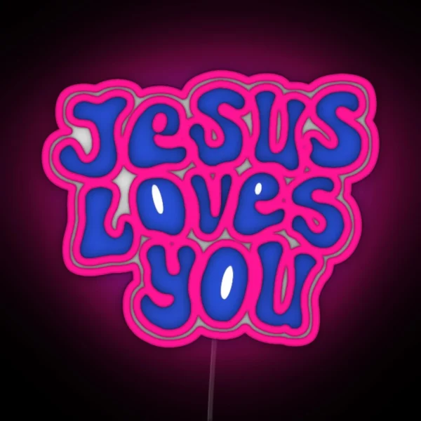 Jesus Loves You RGB Neon Sign