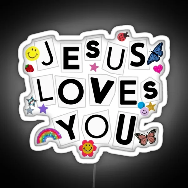 Jesus Loves You Sour Inspired RGB Neon Sign