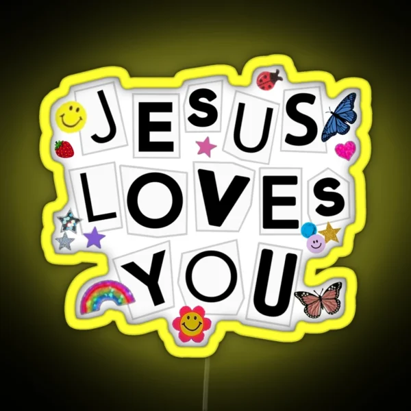 Jesus Loves You Sour Inspired RGB Neon Sign
