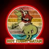 Jesus on a T-Rex Not Today Satan Neon Sign Artwork