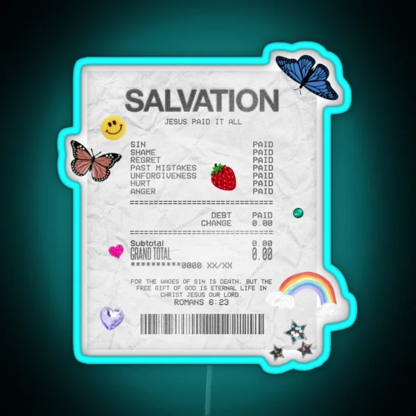 Jesus Paid It All RGB Neon Sign