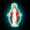 Eye-catching vibrant RGB neon Jesus wall decor with spiritual illumination