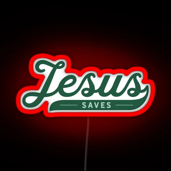 Jesus Saves Christian Collection RGB Neon Sign