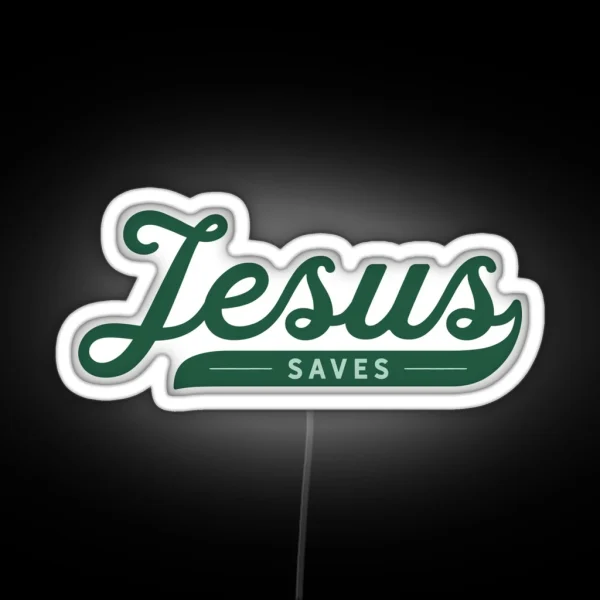 Jesus Saves Christian Collection RGB Neon Sign