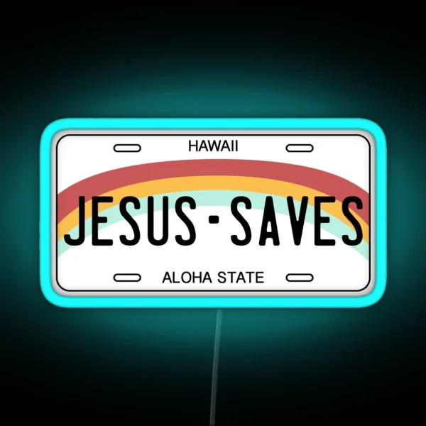 Jesus Saves RGB Neon Sign