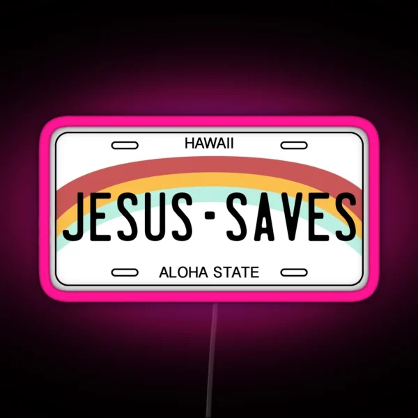 Jesus Saves RGB Neon Sign