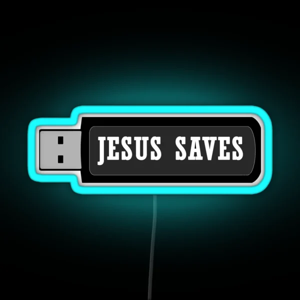 JESUS SAVES RGB Neon Sign