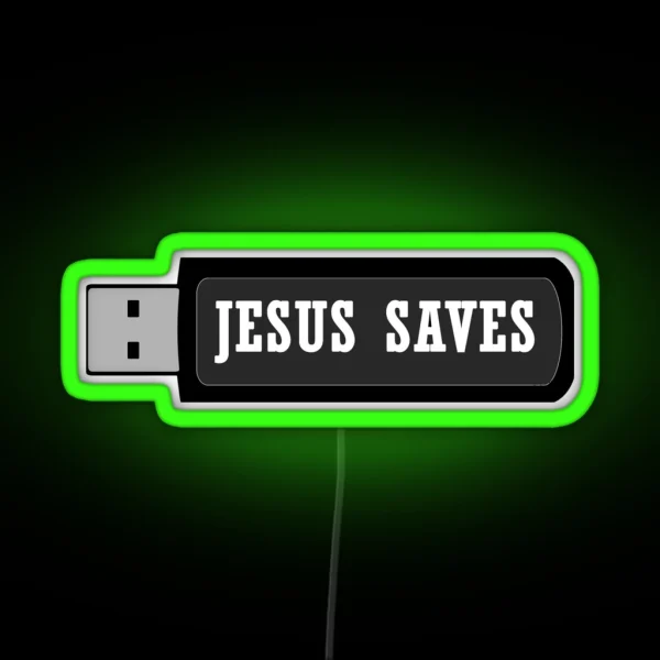 JESUS SAVES RGB Neon Sign