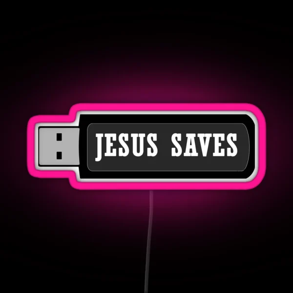 JESUS SAVES RGB Neon Sign