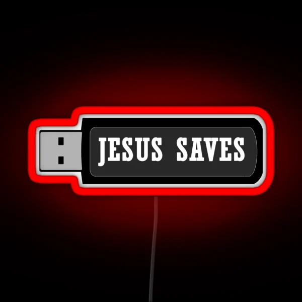 JESUS SAVES RGB Neon Sign