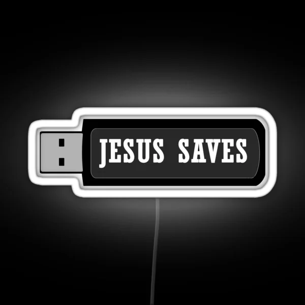 JESUS SAVES RGB Neon Sign