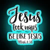Christian humor gift featuring Jesus' relatable napping side with fun RGB glow.