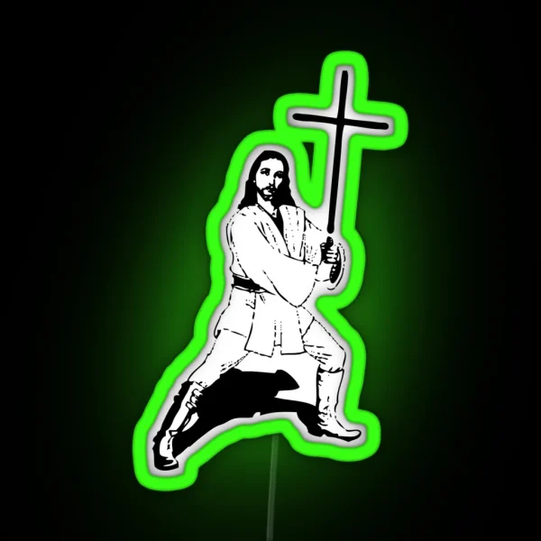 Jesus With Saber Led RGB Neon Sign