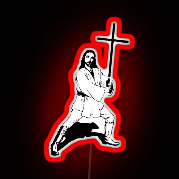 Jesus With Saber Led RGB Neon Sign