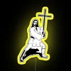 RGB LED Neon Sign Featuring Jesus Holding a Saber led