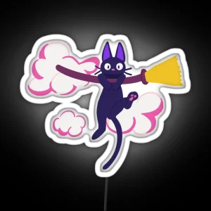 Jiji Ghilbli On A Broom RGB Neon Sign