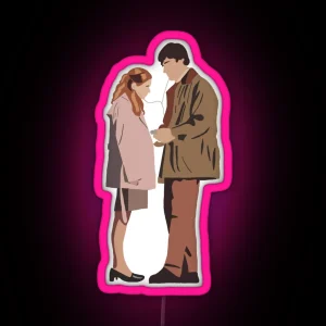 Jim And Pam Listening To Music RGB Neon Sign