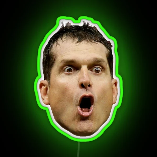 Jim Harbaugh RGB Neon Sign