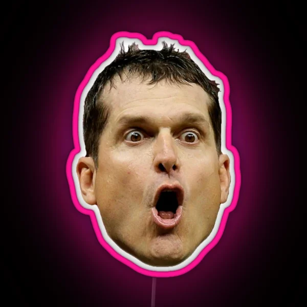 Jim Harbaugh RGB Neon Sign