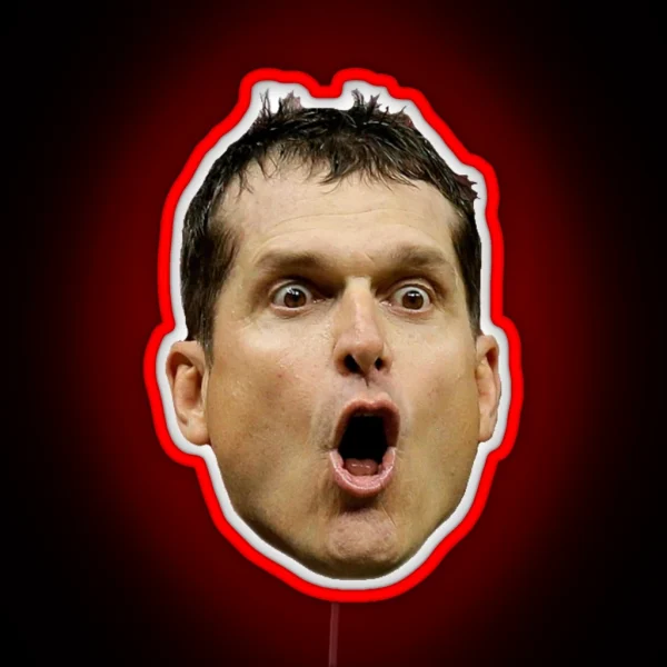 Jim Harbaugh RGB Neon Sign